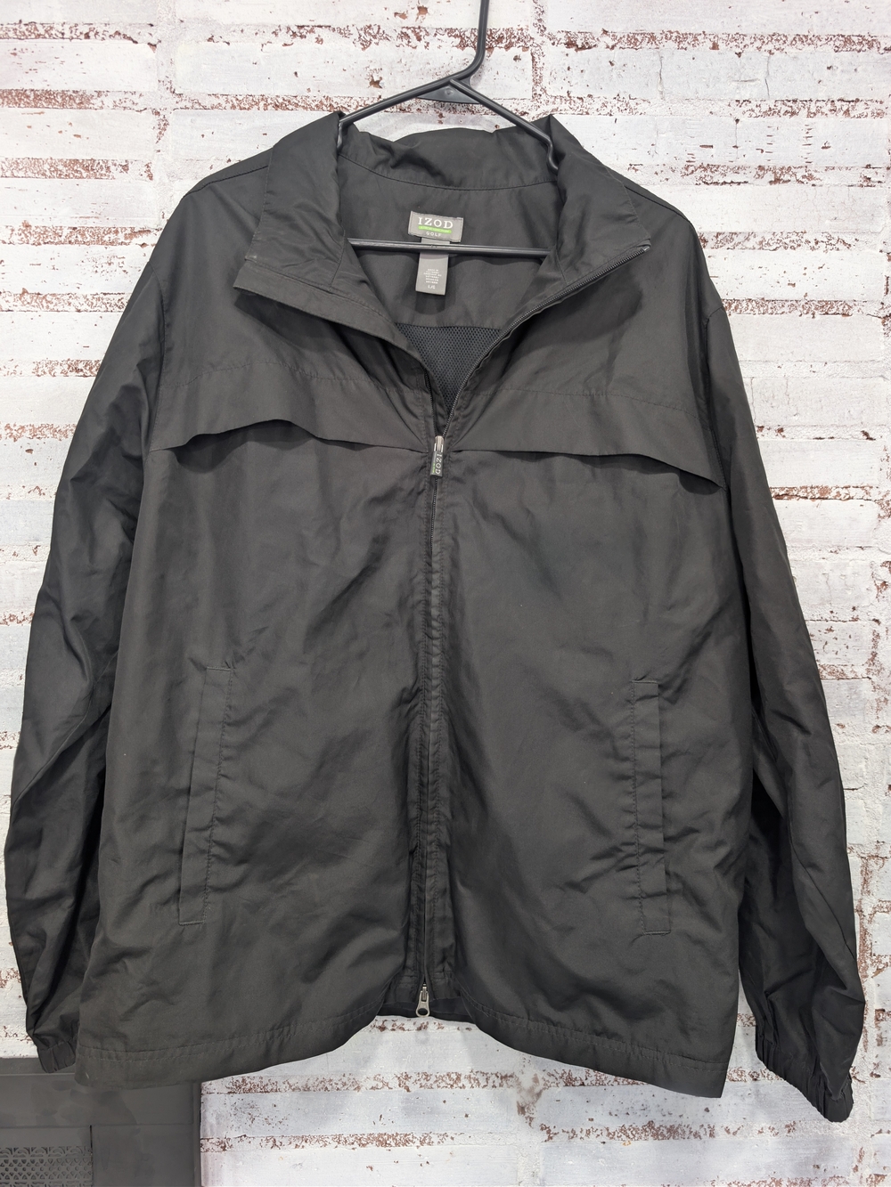 Izod Black Men's Lightweight Zip Jacket